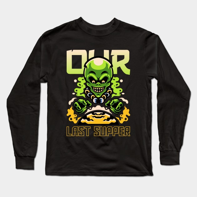 Alien's Control The Planet Long Sleeve T-Shirt by baroeki